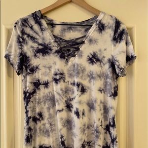 navy blue tie dye t-shirt